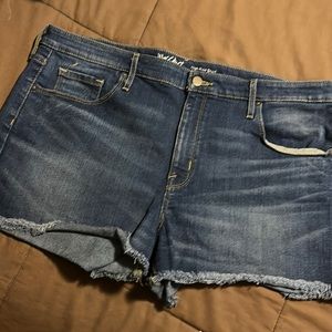 High rise jean shorts